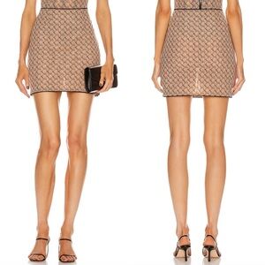 Miaou moni mini skirt in nude monogram size M medium